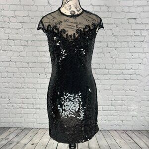 Black Sequence Lime Night Dress (6)